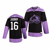 Avalanche 16 Nikita Zadorov Black Purple Hockey Fights Cancer Adidas Jersey Dzhi,baseball caps,new era cap wholesale,wholesale hats